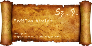 Száva Vivien névjegykártya